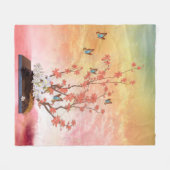 Ikebana-Ausstellung Fleecedecke (Vorderseite (Horizontal))