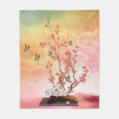 Ikebana-Ausstellung Fleecedecke (Vorderseite)