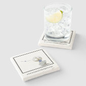 Ikebana Diamant Florist Küstenkarte Steinuntersetzer (Seitenansicht)