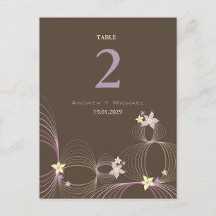 Ikebana Frangipani Lila tropische Blume Hochzeit Postkarte