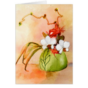 Ikebana kundenspezifische Gruß-mit Blumenkarte