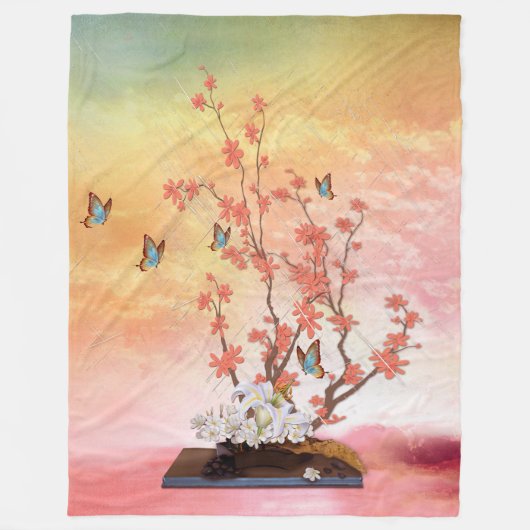 Ikebana Show Fleecedecke (Vorderseite)