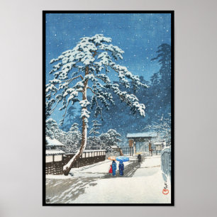 Ikegami Honmonji Temple Kawase Hasui shin hanga Poster