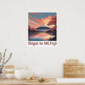"Ikigai im Fuji: Serene Japanese Art Poster (Küche)