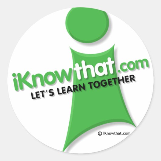 iKnowthat.com Logo-Stickers Runder Aufkleber (Vorderseite)