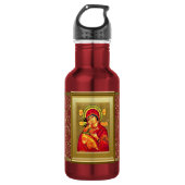 Ikon der Jungfrau Mary und des Kindes Jesus Edelstahlflasche (Vorderseite)