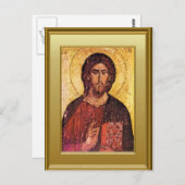 Ikon eines Apostels Postkarte (Vorne/Hinten)