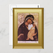 Ikon of the Virgin Mary and the child Jesus Postkarte (Vorne/Hinten)