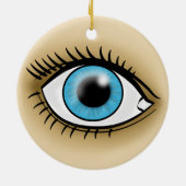 Ikone der blauen Augen Keramik Ornament (Hinten)