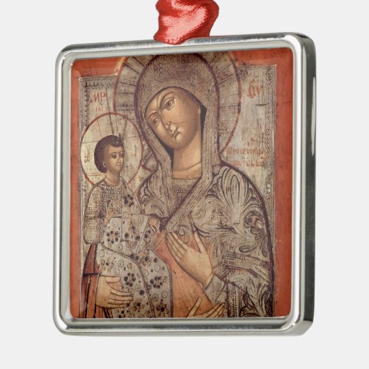 Ikone der gesegneten Jungfrau mit drei Händen Ornament Aus Metall (Links)