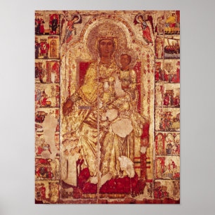Ikone der Jungfrau und des Kindes, c.1300 Poster