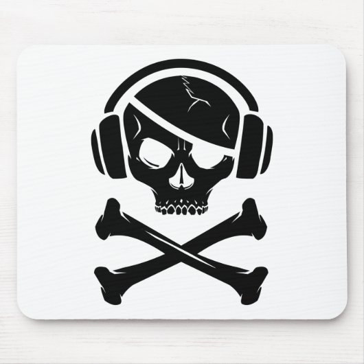 Ikone der Musik-Piraten-Piraterie Anti-RIAA Mousepad (Vorne)