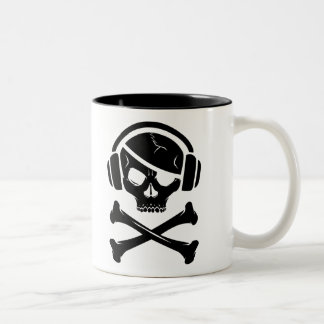 Ikone der Musik-Piraten-Piraterie Anti-RIAA Zweifarbige Tasse