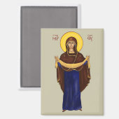 Ikone der Mutter Gottes (3) Magnet (Vorderseite/Rückseite)