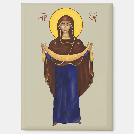 Ikone der Mutter Gottes (3) Magnet (Vorderseite)