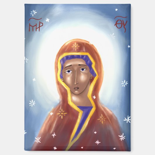 Ikone der Mutter Gottes Magnet (Vorderseite)