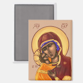 Ikone der Mutter Gottes Magnet (Vorderseite/Rückseite)