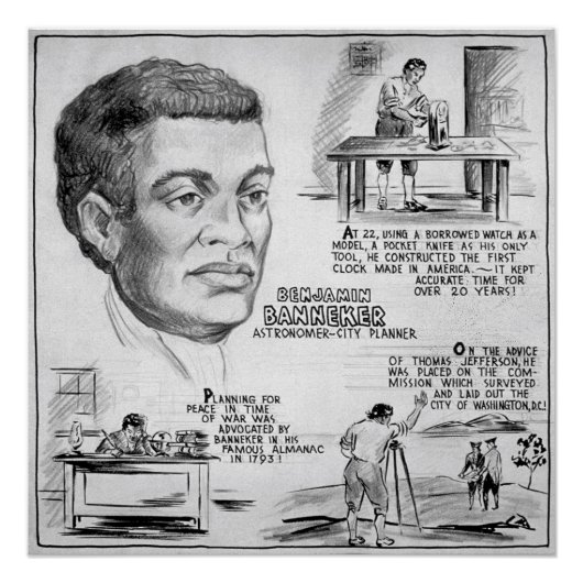 Ikone der schwarzen Geschichte: Benjamin Banneker, Poster (Vorderseite)