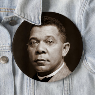 Ikone der schwarzen Geschichte: Booker T. Washingt Button