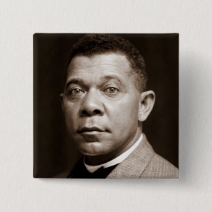 Ikone der schwarzen Geschichte: Booker T. Washingt Button