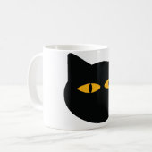Ikone der schwarzen Katze Kaffeetasse (Vorderseite Links)