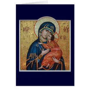 Ikone der Theotokos (freier Raum auf Recht) Karte