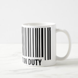 Ikone des Buchhalters im Dienst Kaffeetasse