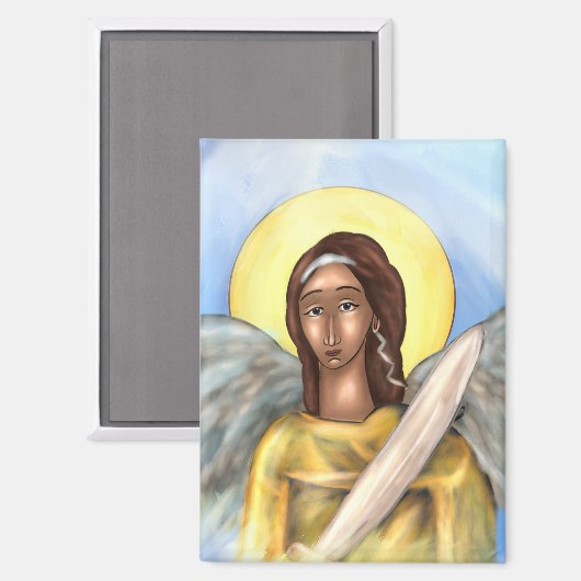 Ikone des Heiligen Michael Magnet (Vorderseite/Rückseite)