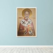 Ikone des Heiligen Nikolaus Leinwanddruck (Insitu (Holzboden))