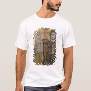 Ikone, die Abbott Mena mit Christus darstellt T-Shirt
