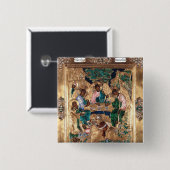 Ikone, die Abraham und die drei Engel darstellt Button (Vorne & Hinten)