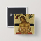 Ikone, die Christus im Grab darstellt Button (Vorne & Hinten)