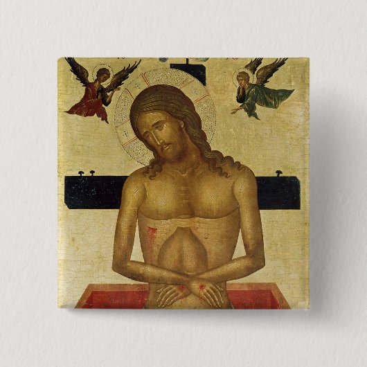 Ikone, die Christus im Grab darstellt Button (Vorderseite)