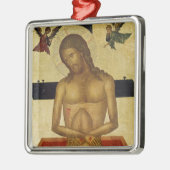 Ikone, die Christus im Grab darstellt Silbernes Ornament (Links)
