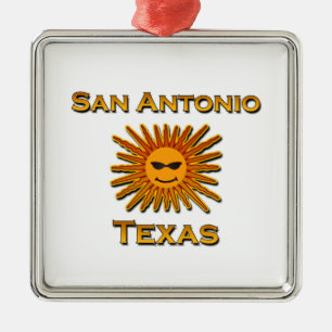 Ikone San Antonio Sun Silbernes Ornament