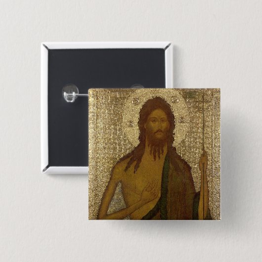 Ikone von Johannes der Vorläufer Button (Vorne & Hinten)