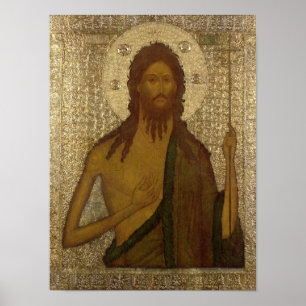 Ikone von Johannes der Vorläufer Poster