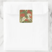 Ikone von St George und von Drachen Quadratischer Aufkleber (Tasche)
