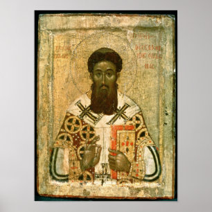 Ikone von St- Gregoryerzbischof von Saloniki Poster