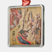 Ikone, welche die Geburt Christi darstellt Silbernes Ornament (Links)