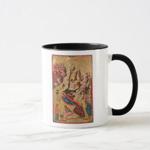 Ikone, welche die Geburt Christi darstellt Tasse