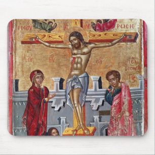 Ikone, welche die Kreuzigung, 1520 darstellt Mousepad
