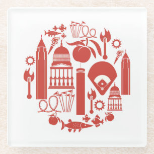 Ikonen Atlantas Georgia Glasuntersetzer