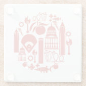 Ikonen Atlantas Georgia Glasuntersetzer (Rückseite)