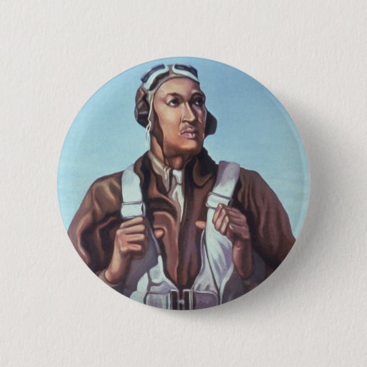 Ikonen der schwarzen Geschichte: Flieger des 2. We Button (Vorderseite)