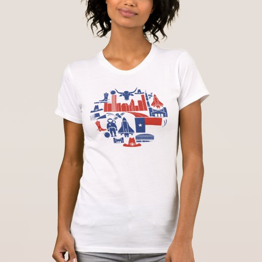 Ikonen Houstons Texas T-Shirt (Vorderseite)