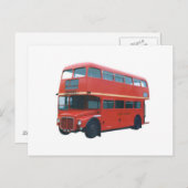 Ikonenhafter roter Bus Poscard Londons Postkarte (Vorne/Hinten)