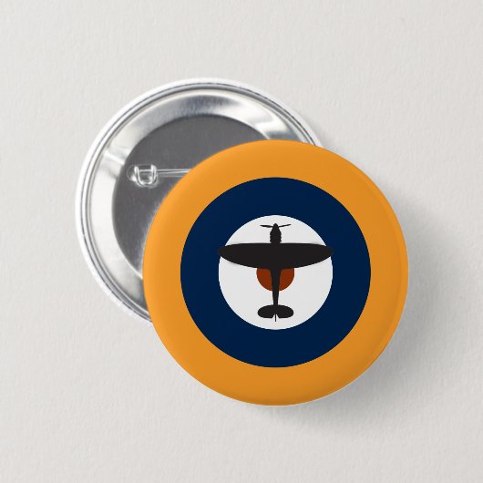 Ikonenhafter Supermarine Spitfire Button (Vorne & Hinten)