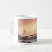 Ikonenhaftes Brücken-Golden Gate San Francisco Kaffeetasse (Vorderseite Links)