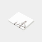 Ikonenhaftes Golden gate bridge Post-it Klebezettel (angewinkelt)